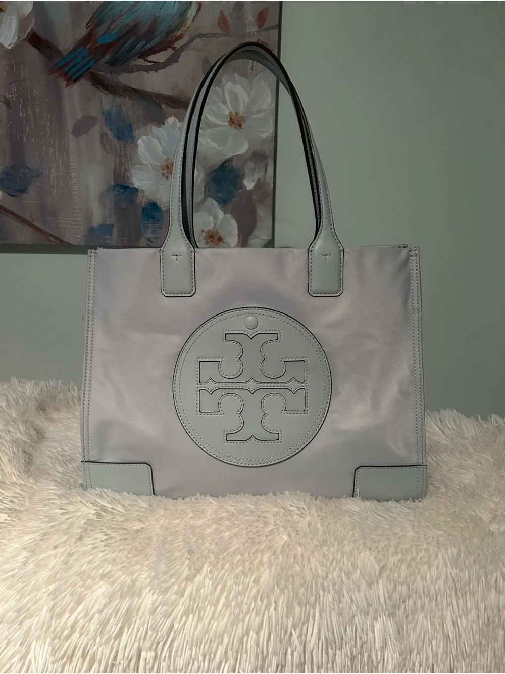 Tory Burch Small Light Blue Ella Tote